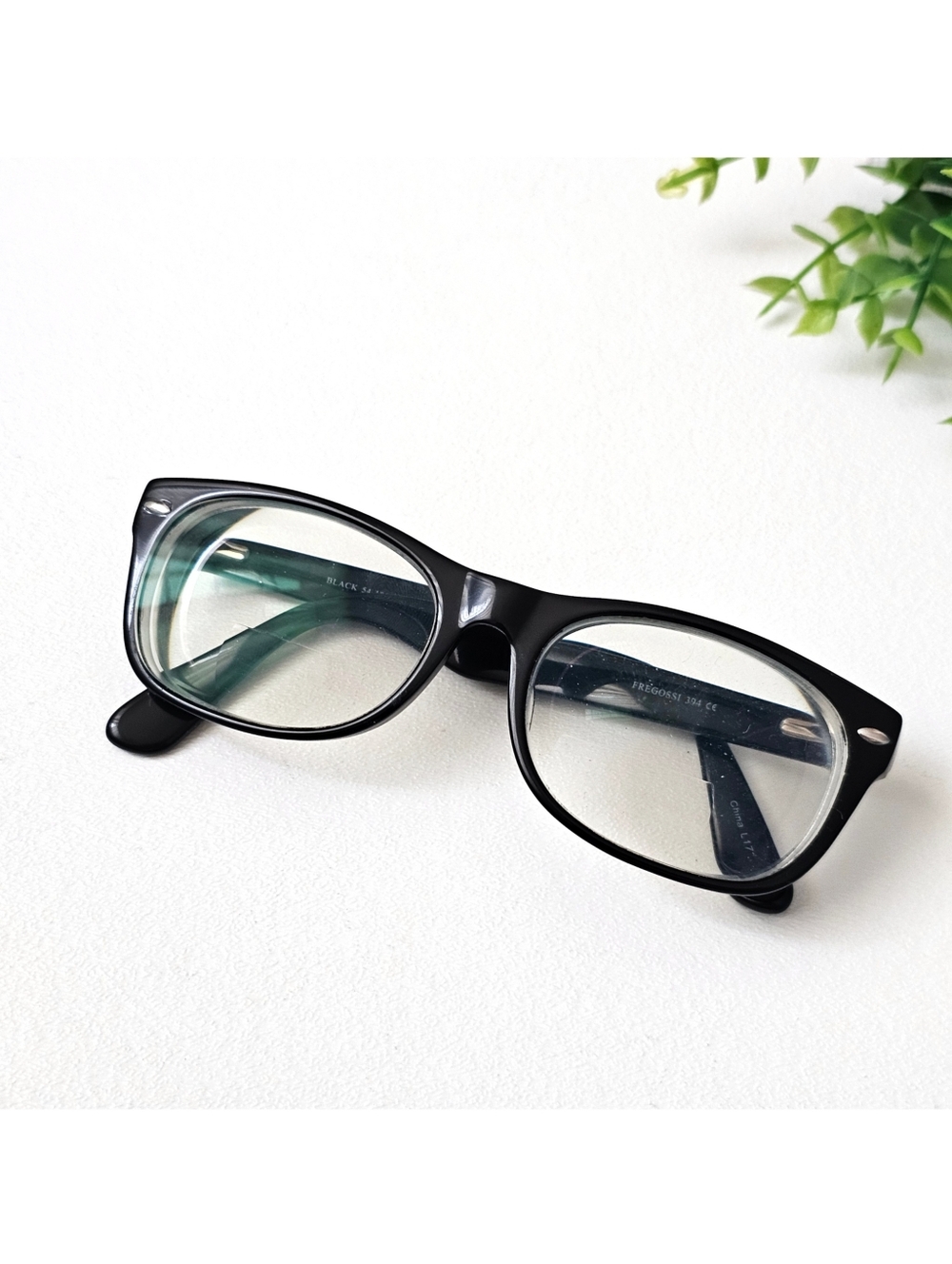 Fregossi 394 Black Eyeglass Frames 54-18-145 Rectangular Unisex
